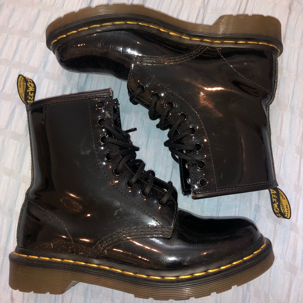 Dr Martens Black Patent 1460 Boots